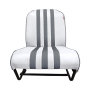 SIÈGE AVANT GAUCHE SYMÉTRIQUE SKAÏ BLANC RAYE GRIS