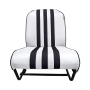 SIÈGE AVANT GAUCHE SYMÉTRIQUE SKAÏ BLANC RAYE NOIR
