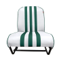 SIÈGE AVANT GAUCHE SYMÉTRIQUE SKAÏ BLANC RAYE VERT