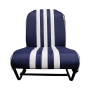 SIÈGE AVANT GAUCHE SYMÉTRIQUE SKAÏ BLEU RAYE BLANC