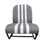 SIÈGE AVANT GAUCHE SYMÉTRIQUE SKAÏ GRIS RAYE BLANC