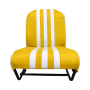 SIÈGE AVANT GAUCHE SYMÉTRIQUE SKAÏ JAUNE RAYE BLANC