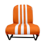 SIÈGE AVANT GAUCHE SYMÉTRIQUE SKAÏ ORANGE RAYE BLANC