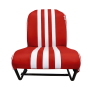 SIÈGE AVANT GAUCHE SYMÉTRIQUE SKAÏ ROUGE RAYE BLANC