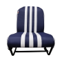SIÈGE AVANT DROIT SYMÉTRIQUE SKAÏ BLEU RAYE BLANC