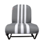 SIÈGE AVANT DROIT SYMÉTRIQUE SKAÏ GRIS RAYE BLANC