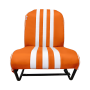 SIÈGE AVANT DROIT SYMÉTRIQUE SKAÏ ORANGE RAYE BLANC