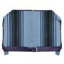 GARNITURE BANQUETTE AVANT TISSU BLEU RAYE