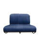 BANQUETTE AVANT COMPLÈTE SKAÏ BLEU