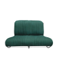 BANQUETTE AVANT TISSU DIAMANTE VERT (SUR ARMATURE AZAM GRISE)