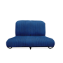 BANQUETTE AVANT TISSU DIAMANTE BLEU (SUR ARMATURE NM NOIRE)