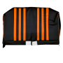GARNITURE BANQUETTE ARRIERE SKAÏ NOIR RAYE ORANGE
