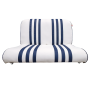 BANQUETTE ARRIERE EN SKAÏ BLANC RAYÉ BLEU