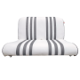 BANQUETTE ARRIERE EN SKAÏ BLANC RAYÉ GRIS