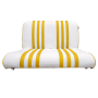 BANQUETTE ARRIERE EN SKAÏ BLANC RAYÉ JAUNE