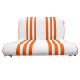 BANQUETTE ARRIERE EN SKAÏ BLANC RAYÉ ORANGE
