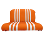BANQUETTE ARRIERE SKAÏ ORANGE RAYE BLANC