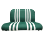 BANQUETTE ARRIERE EN SKAÏ VERT RAYÉ BLANC