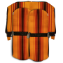 LOT GARNITURES (2 SIÈGES AV SYM + BANQ . AR) TISSU ORANGE RAYE thumbnail