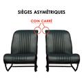 Lot garnitures (2 sièges AV Asym. + banq AR) Tissu GRIS ECOSSAIS