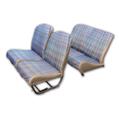 Lot garnitures (2 sièges AV Asym. + banq AR) Tissu GRIS ECOSSAIS