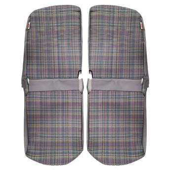 Lot 2 garnitures de sièges AVANT Asymétriques Tissu GRIS ECOSSAIS