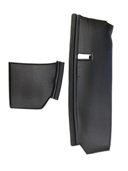 Ensemble garnitures de tablette de 2CV noires en Skaï cousues sur mousse - Livré avec bourrelet